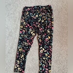 LuLaRoe Floral Leggings - Black, Pink, Yellow, Blue